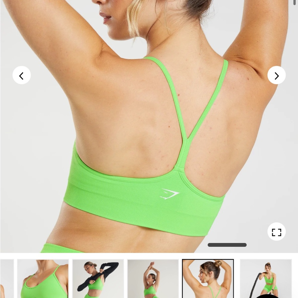 Green gym shark bra